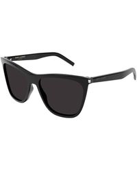 Saint Laurent - Sl 526 001 Sunglasses Acetate Squared Normal - Lyst