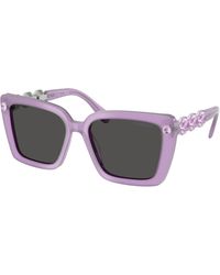 Swarovski - Sk6032 107587 Sunglasses Acetate Squared Normal - Lyst