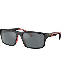 FERRARI SCUDERIA - Fz6003U 504/6G Sunglasses Injected Squared Mirrored Mirror - Lyst