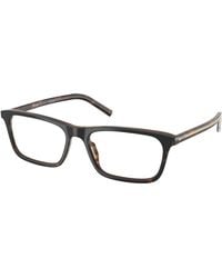 Prada - Pr D13V 20P1O1 Optical Frames Acetate Transparent Squared Normal - Lyst