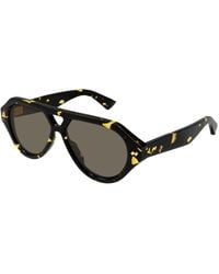 Bottega Veneta - Bv1485S 002 Sunglasses Acetate Pilot - Lyst