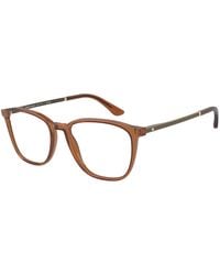 Giorgio Armani - Ar7250 6046 Optical Frames Acetate Transparent Squared Normal - Lyst