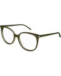 Saint Laurent - Sl 39 006 Optical Frames Acetate Transparent Round - Lyst