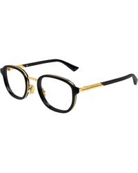 Bottega Veneta - Bv1376O 002 Optical Frames Acetate Transparent Round - Lyst