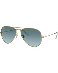 Ray-Ban - Rb3025 Aviator Large Metal Sunglasses, Gold/grey Gradient, 62 Mm - Lyst