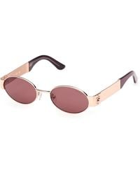 Guess - Gu00262 28Y Sunglasses Metal Round Normal - Lyst