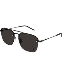 Saint Laurent - Sl 309 M 001 Sunglasses Metal Pilot Normal - Lyst