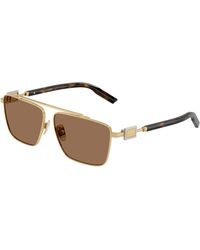 Dolce & Gabbana - Dg2336 02/73 Sunglasses Metal Squared Normal - Lyst