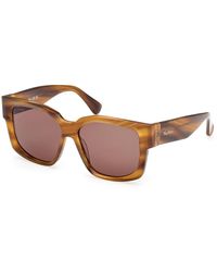 Max Mara - Mm0145 Glimpse-7 50E Sunglasses Acetate Round Normal - Lyst
