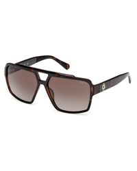 Guess - Gu00223 52F Sunglasses Injected Squared Normal - Lyst