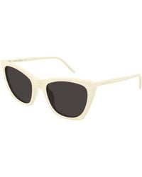 Saint Laurent - Sl 214 Kate Thin 005 Sunglasses Acetate Cat Eye - Lyst