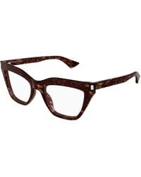 Saint Laurent - Sl 760 002 Optical Frames Acetate Transparent Cat Eye "Antiriflesso" - Lyst