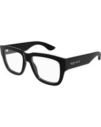 McQueen - Am0510O 001 Optical Frames Acetate Transparent Squared - Lyst