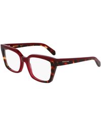 Ferragamo - Sf3010 654 Optical Frames Acetate Squared Normal - Lyst