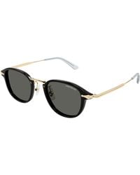 Montblanc - Mb0336S 001 Sunglasses Injected Round - Lyst