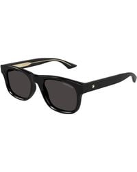 Montblanc - Mb0421S 001 Sunglasses Acetate Squared - Lyst