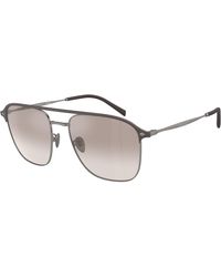 Giorgio Armani - Ar6154 300394 Sunglasses Steel Squared Mirrored Shaded - Lyst