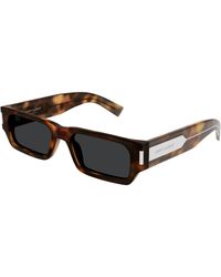 Saint Laurent - Sl 660 002 Sunglasses Acetate Squared - Lyst