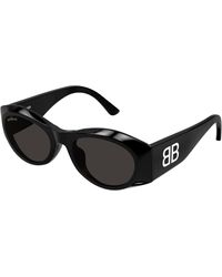 Balenciaga - Bb0396Sk 001 Sunglasses Acetate Round - Lyst