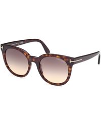 Tom Ford - Ft1109 Moira 52B Sunglasses Acetate Smoke Butterfly Normal Shaded - Lyst