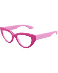 McQueen - Am0529O 004 Optical Frames Acetate Transparent Cat Eye - Lyst