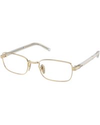 Prada - Pr B54V Zvn1O1 Optical Frames Metal Transparent Squared Normal - Lyst