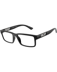 Emporio Armani - Ea3278 5017 Optical Frames Injected Transparent Squared Normal - Lyst
