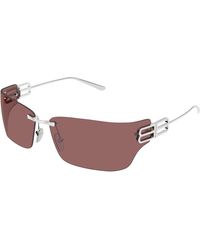 Balenciaga - Bb0485Sa 004 Sunglasses Metal Squared - Lyst