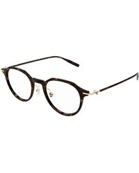 Montblanc - Mb0355O 002 Optical Frames Injected Transparent Round - Lyst