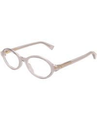 Bottega Veneta - Bv1367O 002 Optical Frames Acetate Transparent Round - Lyst