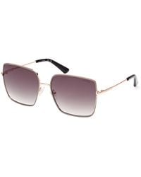 Guess - Gu7866 28P Sunglasses Metal Squared Normal Shaded - Lyst