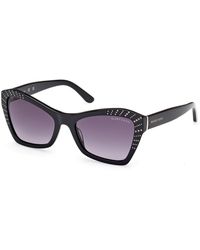 Guess - Gm00020 01B Sunglasses Acetate Smoke Geometric Normal - Lyst