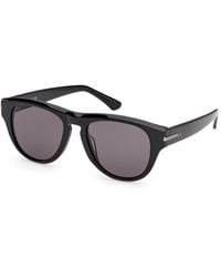 Web - We0402 01A Sunglasses Acetate Smoke Round Normal - Lyst