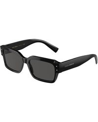 Dolce & Gabbana - Dg4460 501/87 Sunglasses Acetate Squared Normal - Lyst
