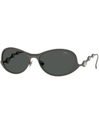 DIESEL - Dl1014 100987 Sunglasses Metal Round Normal - Lyst