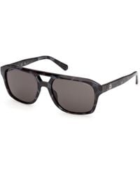 Guess - Gu00364 92A Sunglasses Injected Smoke Pilot Normal - Lyst