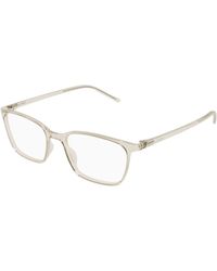 Saint Laurent - Sl 885 004 Optical Frames Bio-Injected Transparent Squared - Lyst