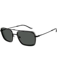 Emporio Armani - Ea2162 300180 Sunglasses Metal Squared Normal - Lyst