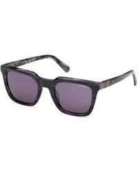 Guess - Gu00279 92A Sunglasses Acetate Smoke Squared Normal - Lyst