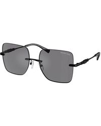 Michael Kors - Mk1150 Québec 1005/1 Sunglasses Metal Squared Normal Mirror - Lyst
