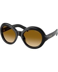 Prada - Pr D08Su 16K10X Sunglasses Acetate Round Normal Nuanced - Lyst