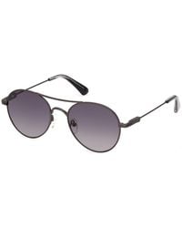 Web - We0403 09B Sunglasses Metal Smoke Round Normal - Lyst