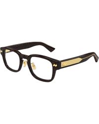 Bottega Veneta - Bv1404Oa 002 Optical Frames Acetate Transparent Squared - Lyst