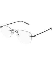 Montblanc - Mb0508O 003 Optical Frames Metal Transparent Squared - Lyst