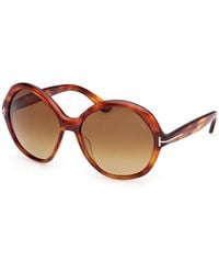 Tom Ford - Ft1282 Annabelle-02 54F Sunglasses Acetate Round Normal - Lyst