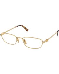 Miu Miu - Mu 52Zv Zvn1O1 Optical Frames Metal Transparent Geometric Normal - Lyst