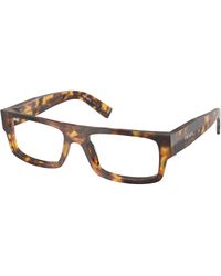 Prada - Pr D06V 14L1O1 Optical Frames Acetate Transparent Squared Normal - Lyst