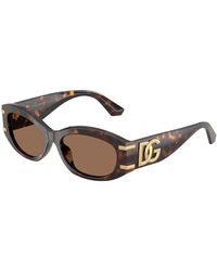 Dolce & Gabbana - Dg4502 502/73 Sunglasses Acetate Round Normal - Lyst