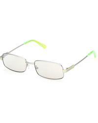 adidas - Or0138 17C Sunglasses Metal Smoke Squared Normal - Lyst
