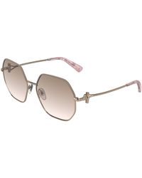 Longchamp - Lo191S 774 Sunglasses Metal Squared Normal - Lyst